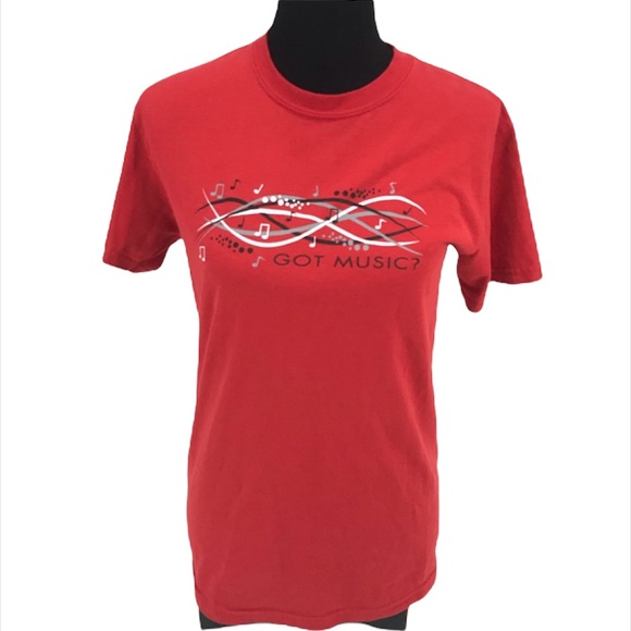 Got Music? T-Shirt, Red, Small - Picture 5 of 5